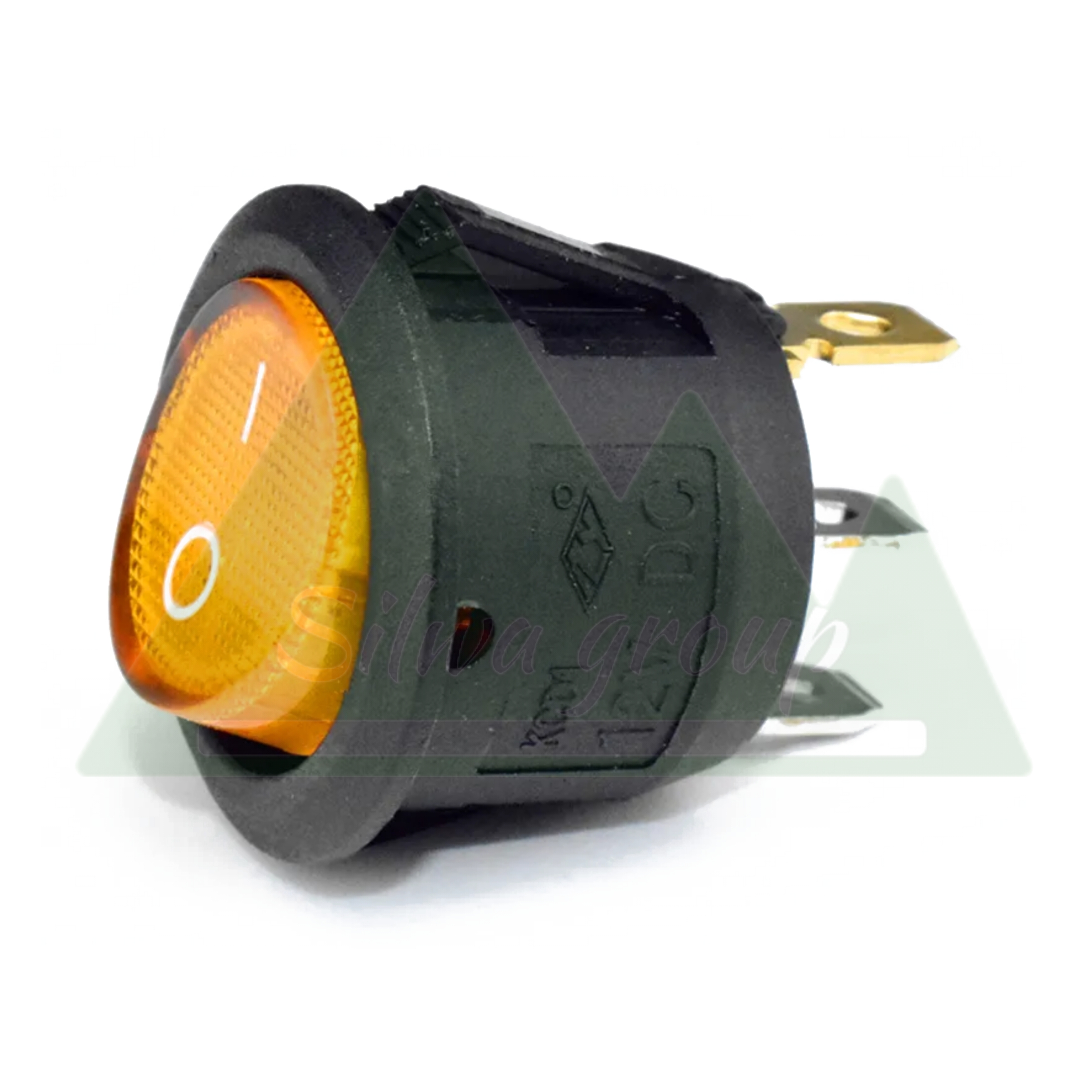 Saklar KCD1 bulat LED 3Pin-Kuning